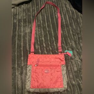 Coach pink and Gray Crossbody Bag VGUC